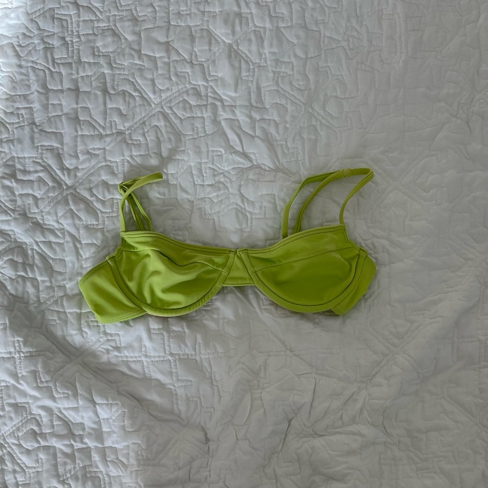 Kendall & Kylie swim neon green bralette bikini top (size xs)